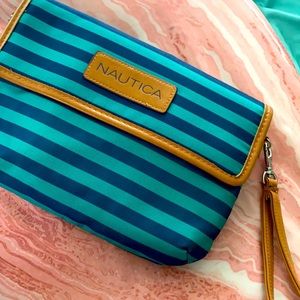 Nautica Shore Things Striped Wristlet Clutch